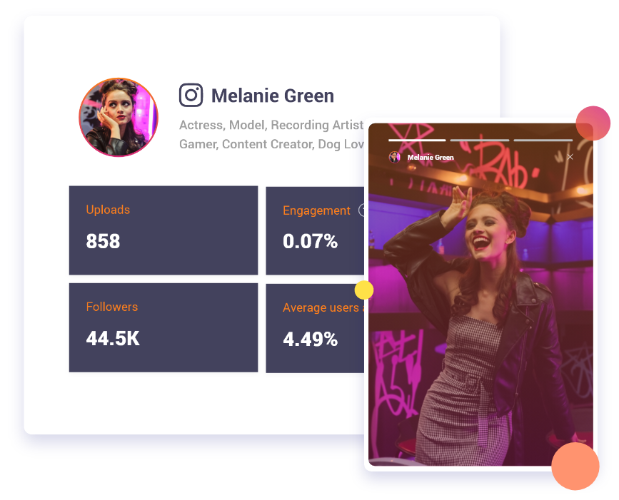 prof_analyzer.webp | Path Social Schermata del profilo dell'influencer di Instagram .