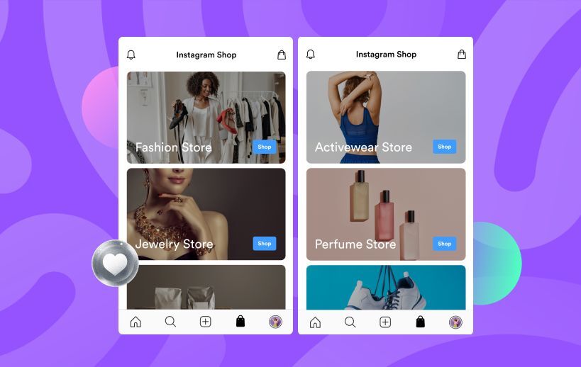 Instagram  Instagram Shop의 작동 방식을 소개하는 쇼핑 페이지입니다. 